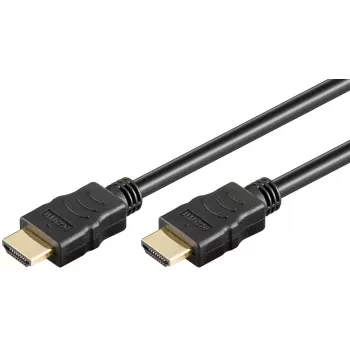 Goobay 80101 HDMI High-Speed Cable with Ethernet, 1 m, Black