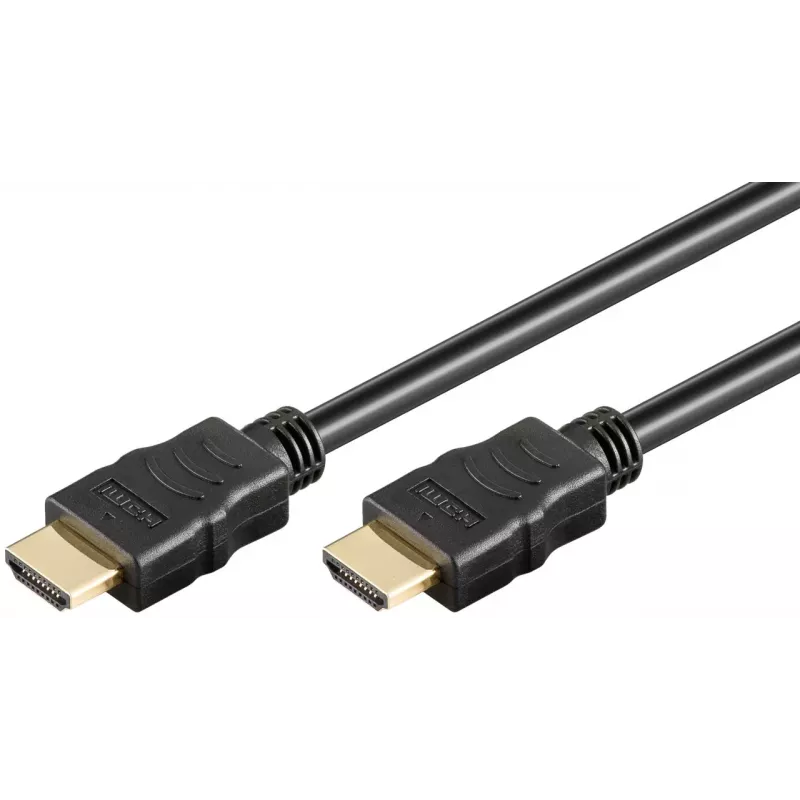 Goobay 80104 Soft HDMI High-Speed Cable with Ethernet, 3 m, Black