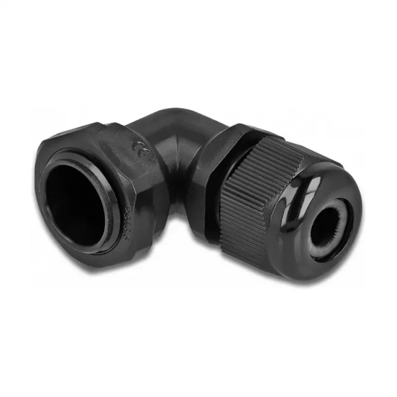 Delock Cable Gland 90° Angled PG13.5 Black