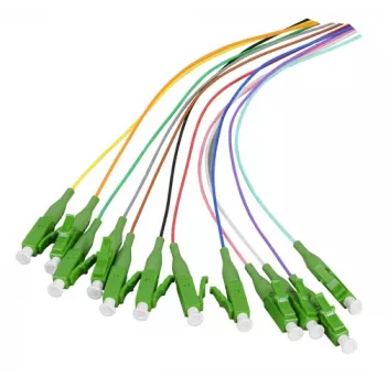 EFB Elektronik Fiber Pigtail LC-APC 9/125 µm OS2, 12-Color Set, 2m