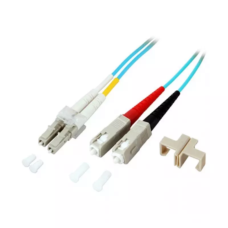 EFB Duplex Patch Cable LC-SC OM3 25m LSZH 2mm Aqua