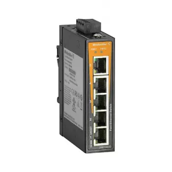 WEIDMUELLER IE-SW-EL05-5TX Nepārvaldāms Fast Ethernet rūpnieciskais slēdzis, 5x RJ45, DIN sliede