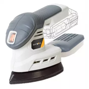 Batavia 18V bezvadu detaļu slīpmašīna (tikai korpuss) - Maxxpack 18V platforma, delta slīpēšanas paliktnis, Velcro, putekļu nosūkšana, mīksts satvēriens