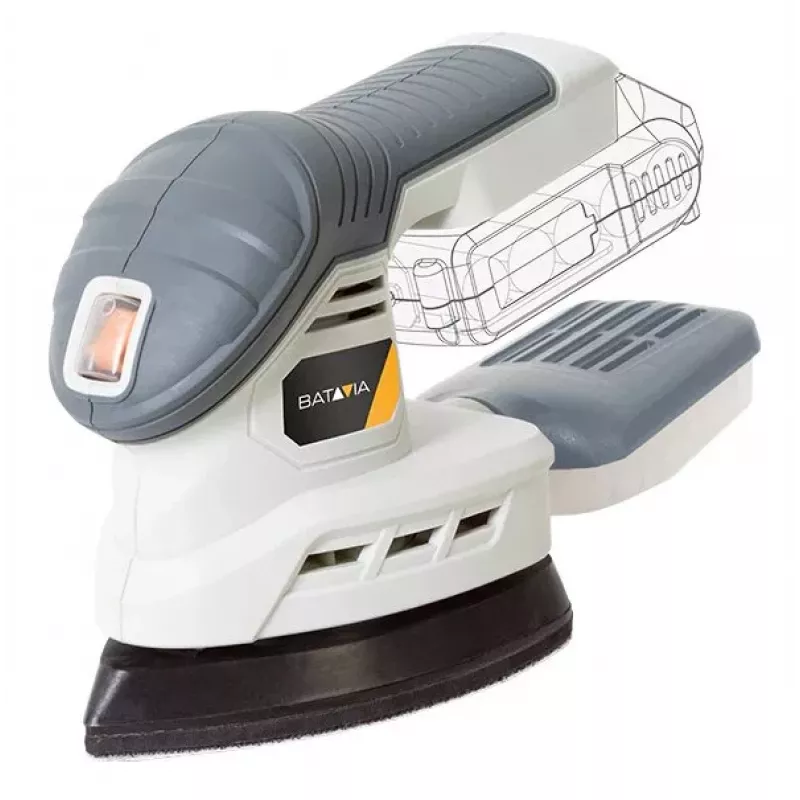 Batavia 18V bezvadu detaļu slīpmašīna (tikai korpuss) - Maxxpack 18V platforma, delta slīpēšanas paliktnis, Velcro, putekļu nosūkšana, mīksts satvēriens