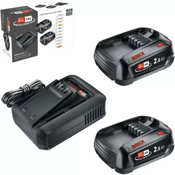 Bosch 18V Starter Set 2 x 2.5 Ah Akumulatori + AL 18V-44 Lādētājs (1600A031T5)