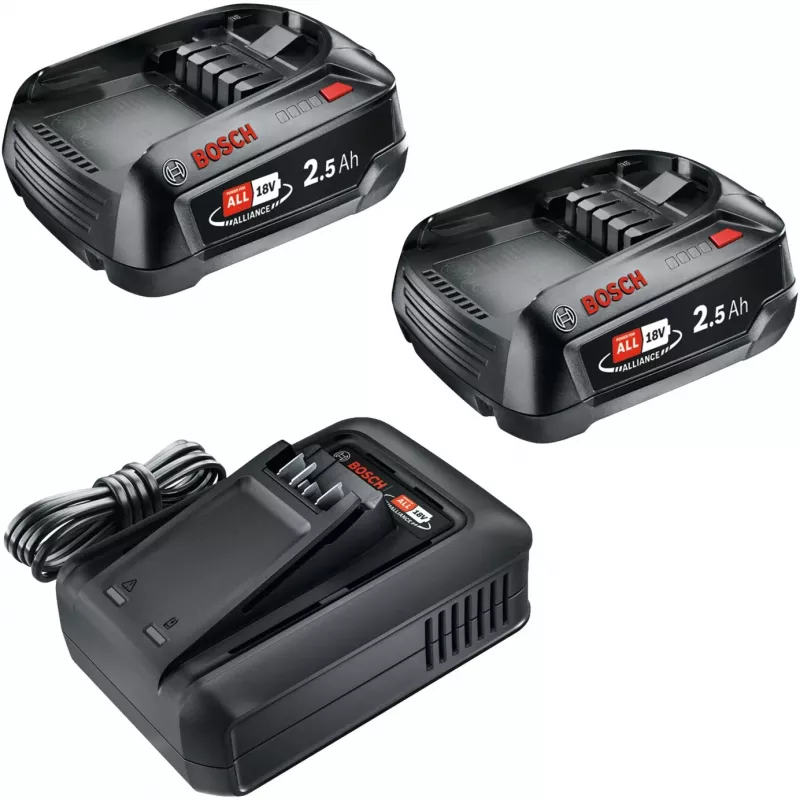 Bosch 18V Starter Set 2 x 2.5 Ah Akumulatori + AL 18V-44 Lādētājs (1600A031T5)