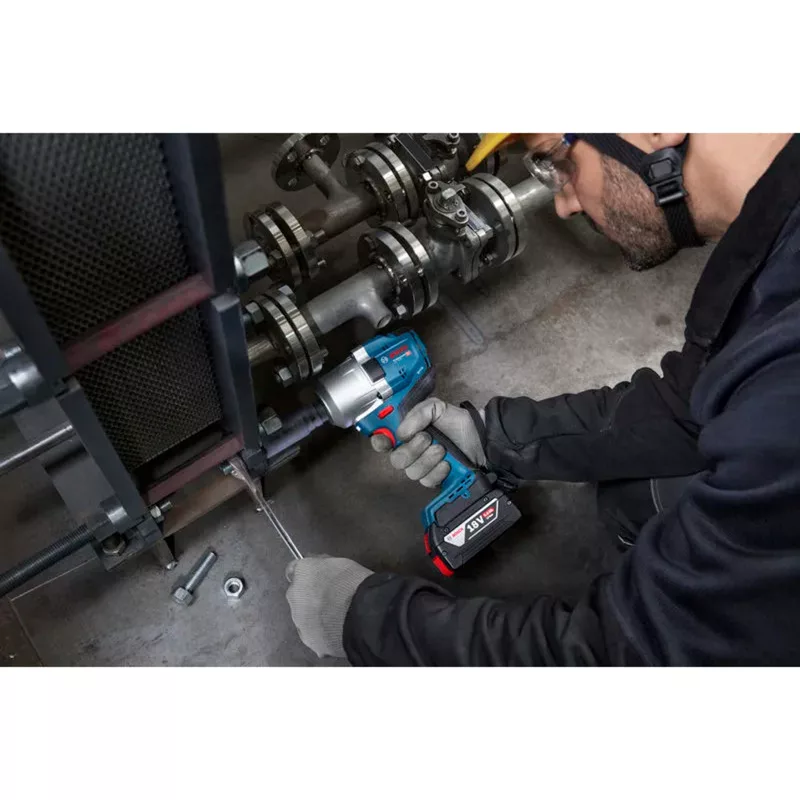 Bosch GDS 18V-780 Professional bezvadu triecienskrūvgriezis, zils, instruments bez akumulatora (06019P4003)
