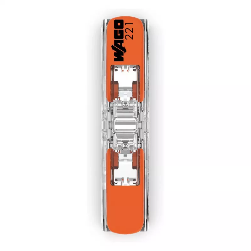 WAGO 221-2411 Inline Splicing Connector 2-Conductor 4 mm² 60-Pack