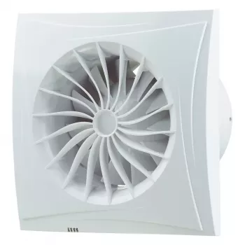 Blaugerg Sileo 100 Izplūdes Ventilators, Balts, 10 cm Diametrs, 1 Ātrums