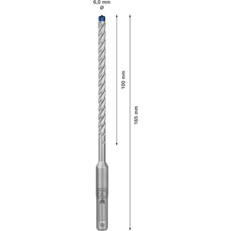 BOSCH EXPERT SDS plus-7X āmura urbis 6mm 100mm darba garums 30 gabalu komplekts