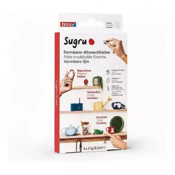 TESA Sugru Mouldable All-Purpose Adhesive 8-Pack White