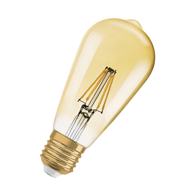 OSRAM LED Lamp 6.5W 725lm 2400K E27 Dimmable Filament Gold