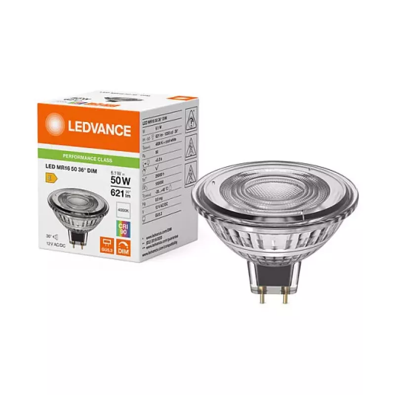 OSRAM LED MR16 50 36° DIM P 6.1W 940 GU5.3 Dimējama zemsprieguma LED reflektora lampa