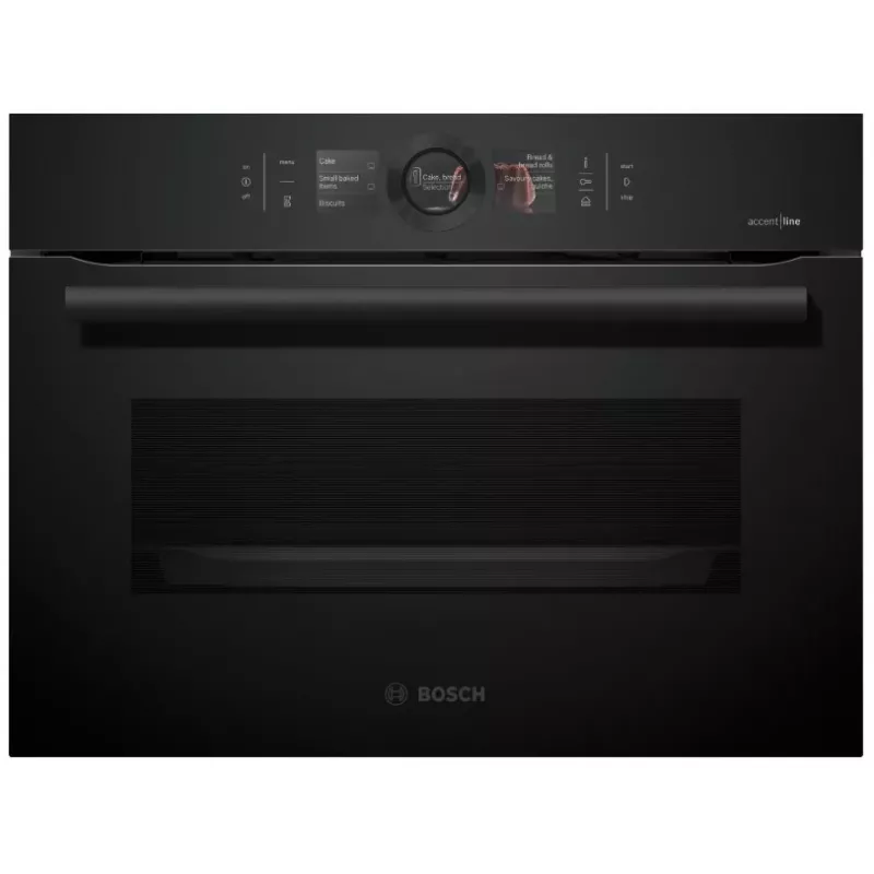 Bosch CSG856RC7 Iebūvējamais kompaktais cepeškrāsns ar tvaika funkciju, 47L, skārienvadība, Home Connect