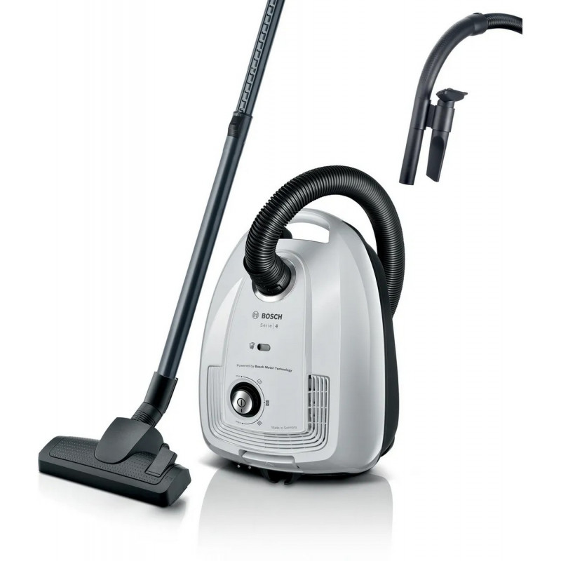 Bosch BGL38WH2 Putekļsūcējs ar maisiņu, 600W, Balts/antracīts