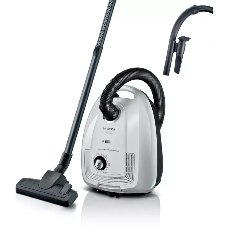 Bosch BGL38WH2 Putekļsūcējs ar maisiņu, 600W, Balts/antracīts