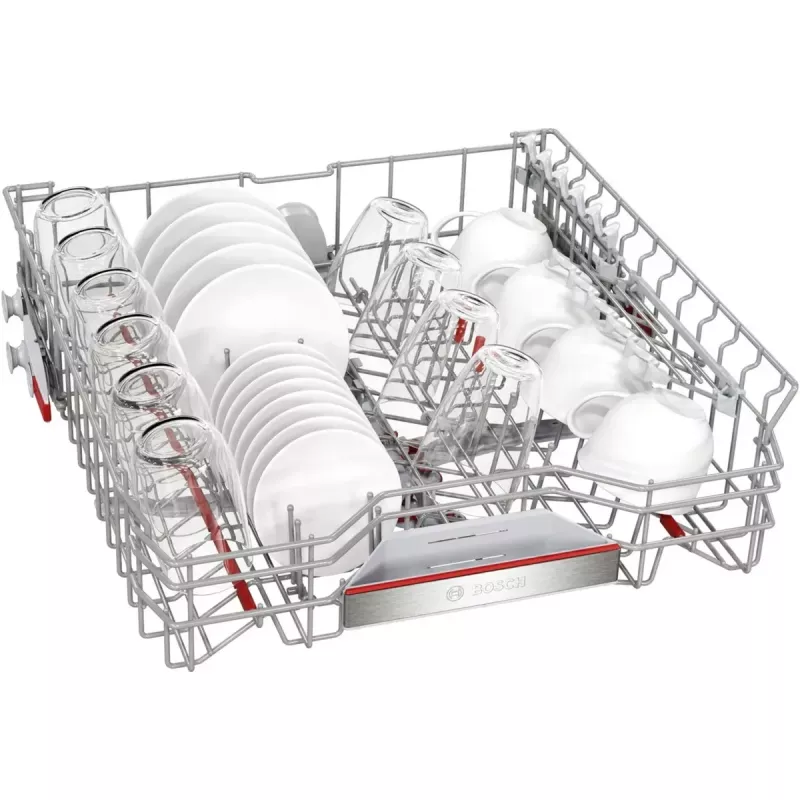 BOSCH SMI6ECS12E Serie 6 Daļēji integrēta trauku mazgājamā mašīna (Matēts nerūsējošais tērauds, 60 cm, Home Connect)