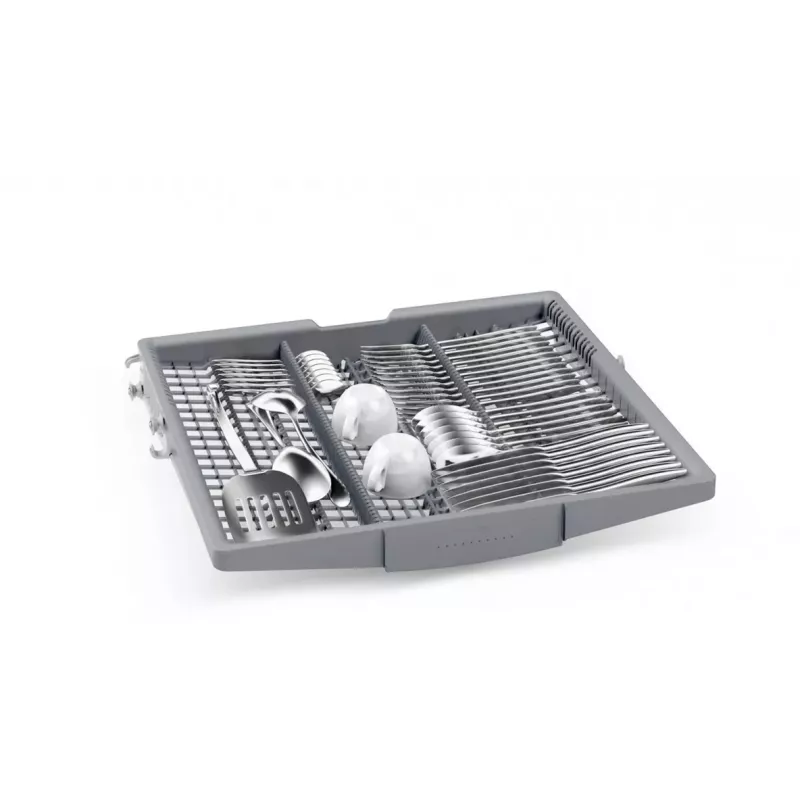 BOSCH SMI6ECS12E Serie 6 Daļēji integrēta trauku mazgājamā mašīna (Matēts nerūsējošais tērauds, 60 cm, Home Connect)