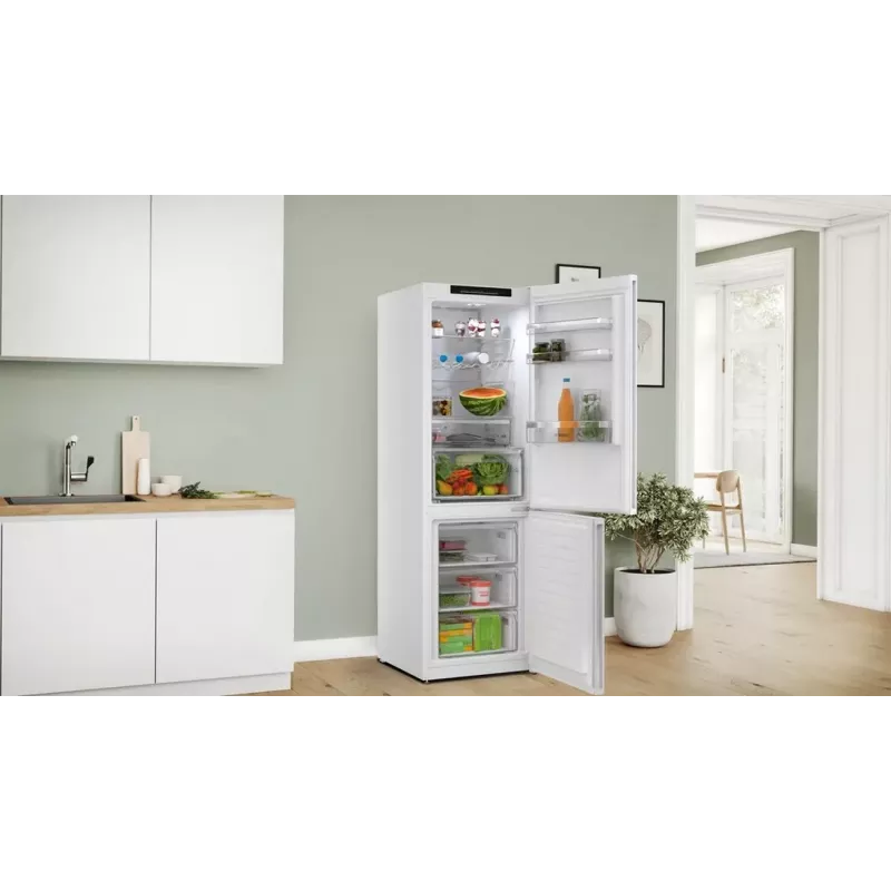 Bosch KGN362WCF Brīvi stāvošs ledusskapis ar saldētavu, balts, 308L, NoFrost, VitaFresh