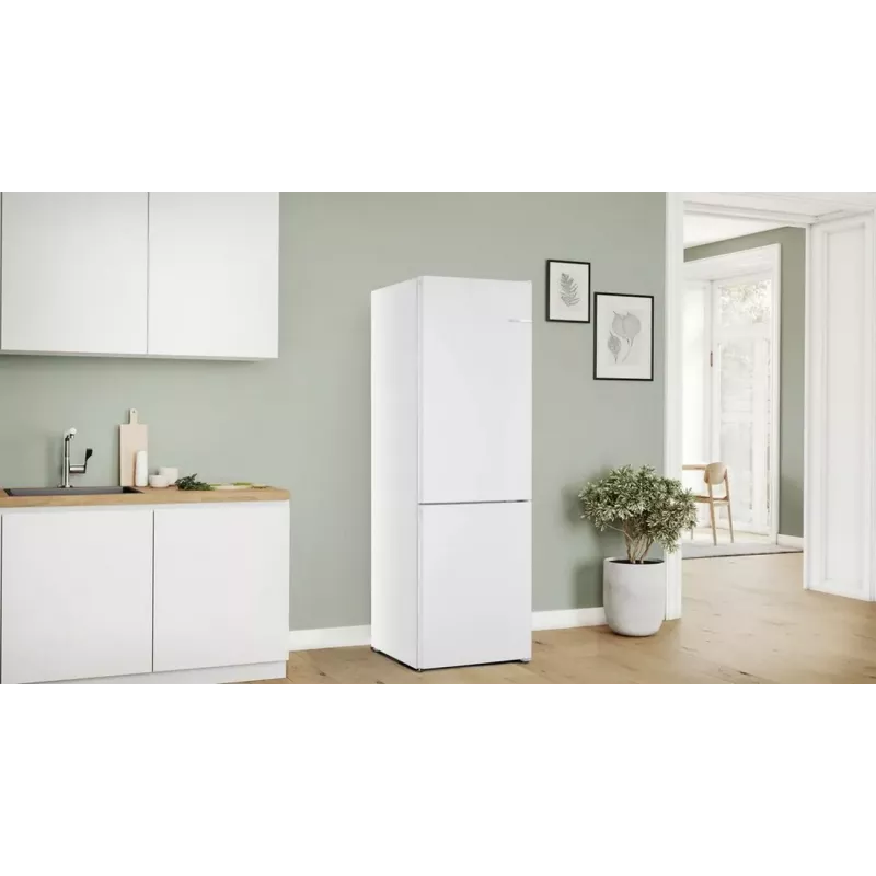 Bosch KGN362WCF Brīvi stāvošs ledusskapis ar saldētavu, balts, 308L, NoFrost, VitaFresh
