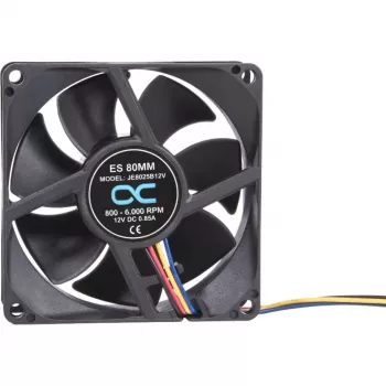 Alphacool ES 80mm 800-6000 RPM Ventilators 80x80x25mm (Melns, Divu lodīšu gultnis, PWM, 80 mm)