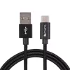 4SMARTS USB-A uz USB-C kabelis RapidCord 2A, 2m, melns