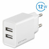 4SMARTS VoltPlug Dual 12W sienas lādētājs (bez kabeļa), balts