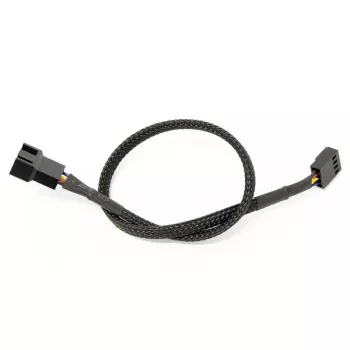 Watercool 4-Pin PWM pagarinājuma kabelis, melns - 30 cm
