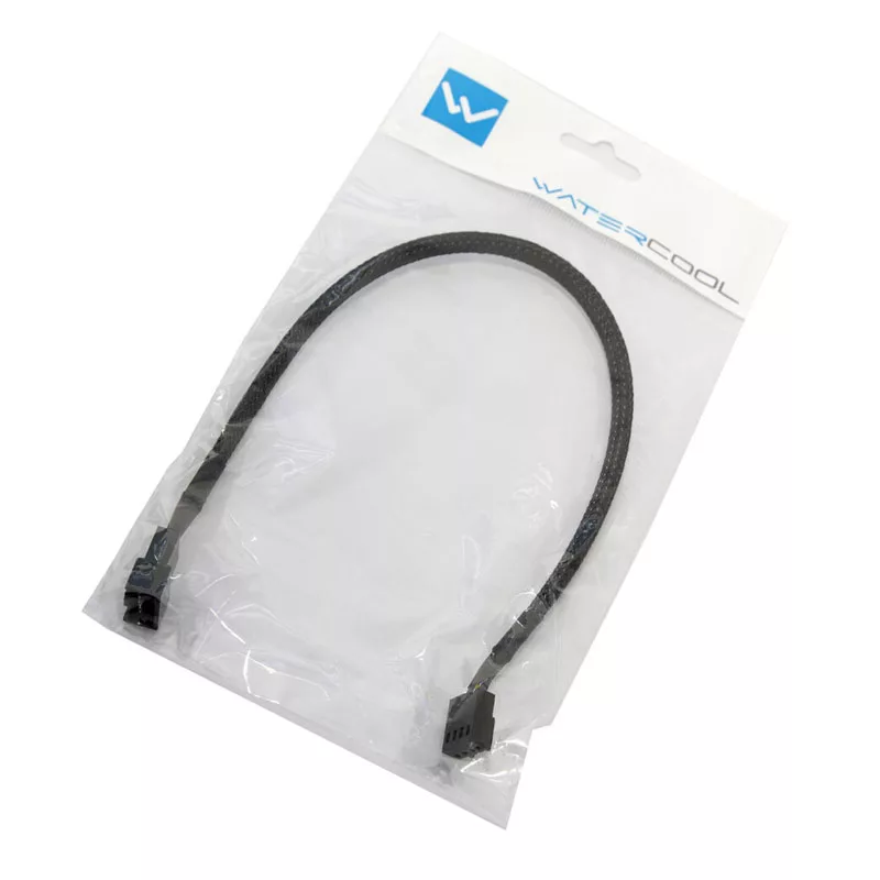 Watercool 4-Pin PWM pagarinājuma kabelis, melns - 30 cm