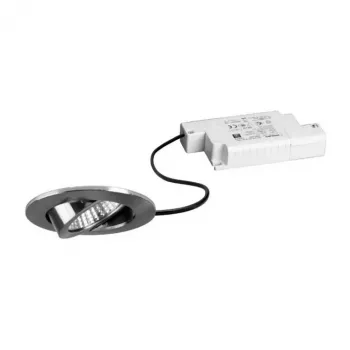 Brumberg 39363153 BB03 Apaļš Iebūvējams LED Prožektoru Komplekts, 6W, 230V, Niķelis, 3000K, Fāzes Aptumšojams, Grozāms