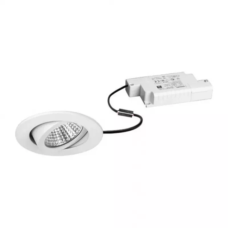 Brumberg 39353073 DAMITA LED Griestu Prožektors Apaļš Balts 6W 230V IP65 Grozāms Fāzes Nogriešanas Dimmerējams 3000K Silts Balts