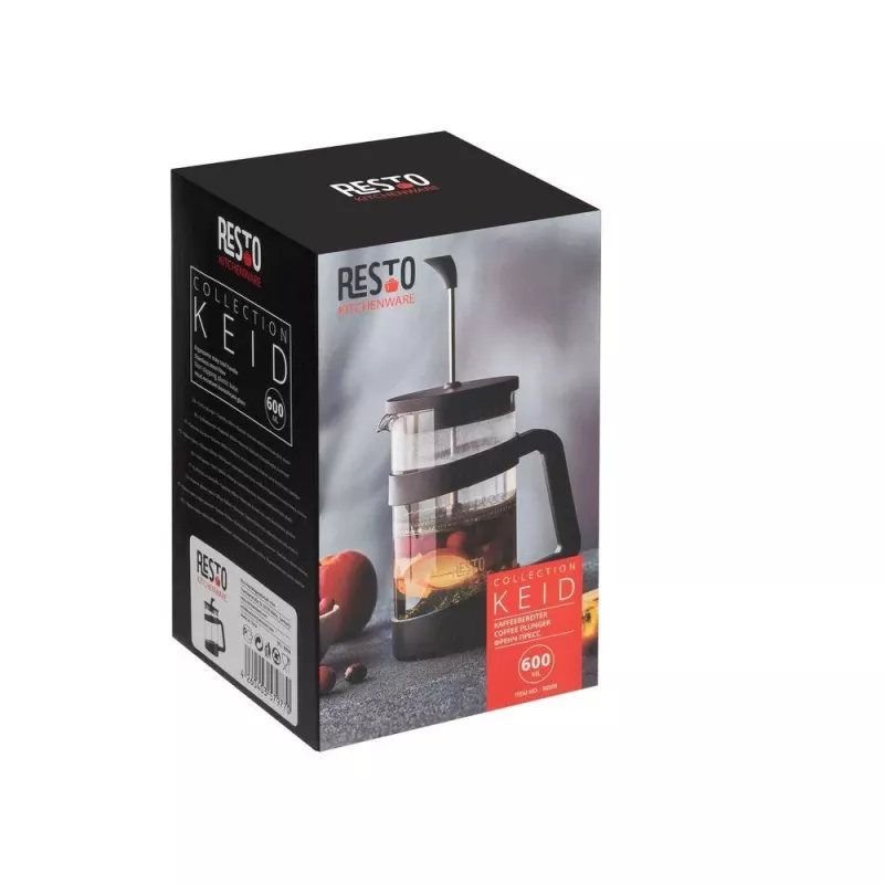 RESTO French Press 600ml Nerūsējošā tērauda Borosilikāta stikla kafijas automāts