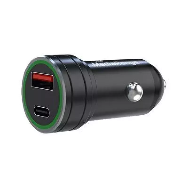 MEDIARANGE MRMA120 20W USB-C autolādētājs ar Power Delivery, melns