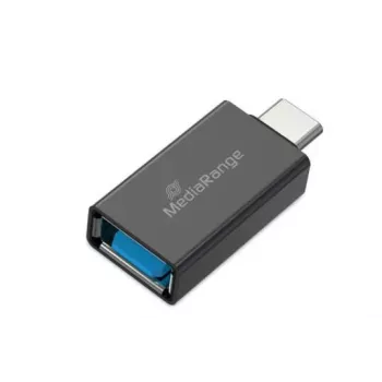 MEDIARANGE MRCS216 USB-A uz USB-C adapteris, melns, 5 Gbps