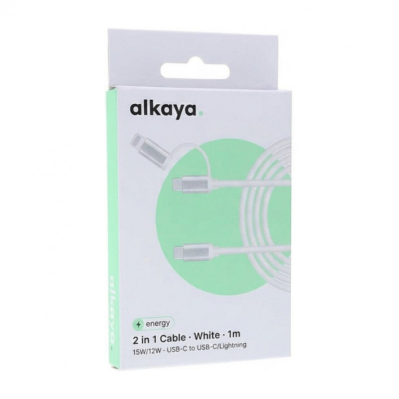 ALKAYA Speed Flex Pīts Datu Kabelis 65W 1m Balts (CL-60006)