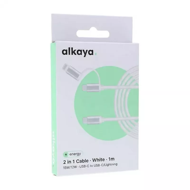 ALKAYA Speed Flex Pīts Datu Kabelis 65W 1m Balts (CL-60006)