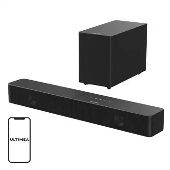 Ultimea Poseidon R3T 5.1.2 kanālu skaņas josla ar Dolby Atmos, 600W, bezvadu zemfrekvences skaļruni un aizmugures skaļruņiem