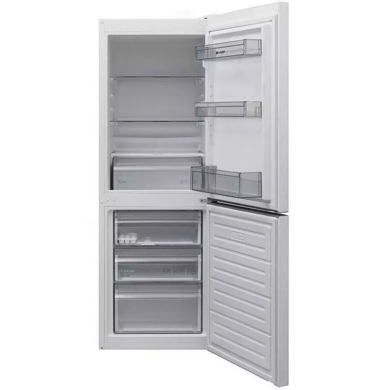 Sharp SJ-FBB02DTXWE-EU Brīvstāvošs Ledusskapis-Saldētājs, Balts, 324 L, E