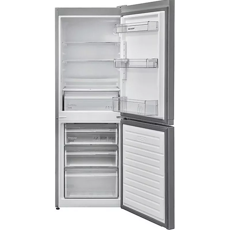 Sharp SJ-FBB02DTXLE-EU Brīvstāvošs Ledusskapis ar Saldētavu, 268L, Total No Frost, Sudraba, Energoklase E