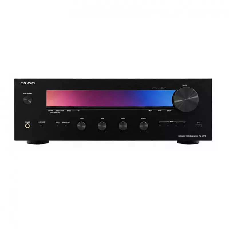 Onkyo TX-8470BMMP stereo uztvērējs ar Class G pastiprinājumu, 110W/kan., melns