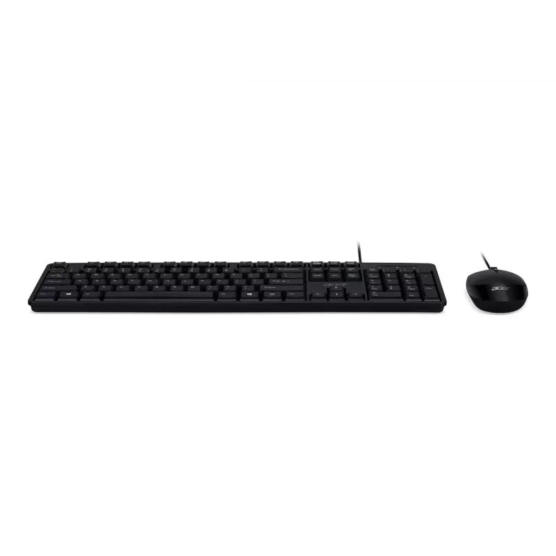 Acer Combo 100 AKW900 + AMW920 Vadu tastatūras un peles komplekts, ASV starptautiskais izkārtojums, melns, mazumtirdzniecības iepakojums