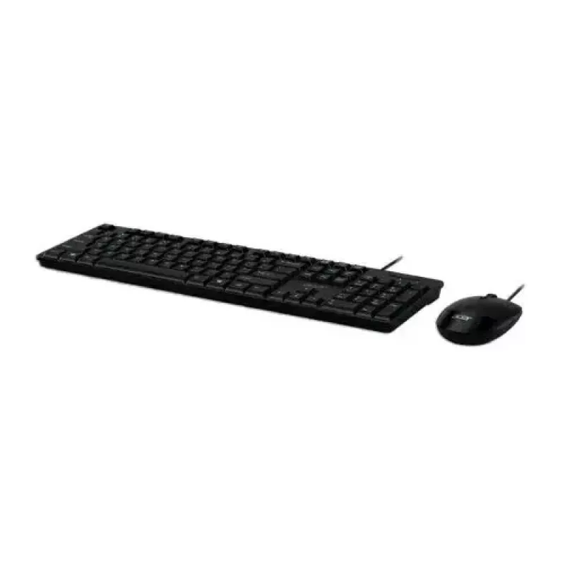 Acer AAK400 vadu tastatūras un peles komplekts - ASV izkārtojums - Melns - Mazumtirdzniecības iepakojums