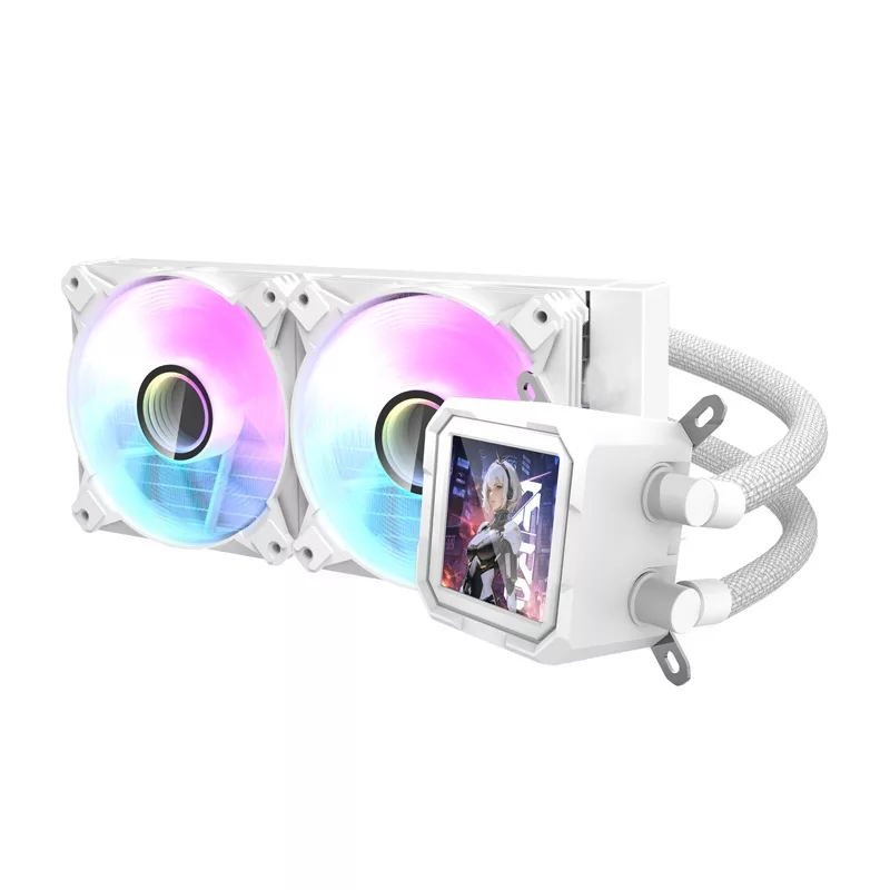 Darkflash DV240S White 240mm All-in-One Liquid CPU Cooler with ARGB Lighting