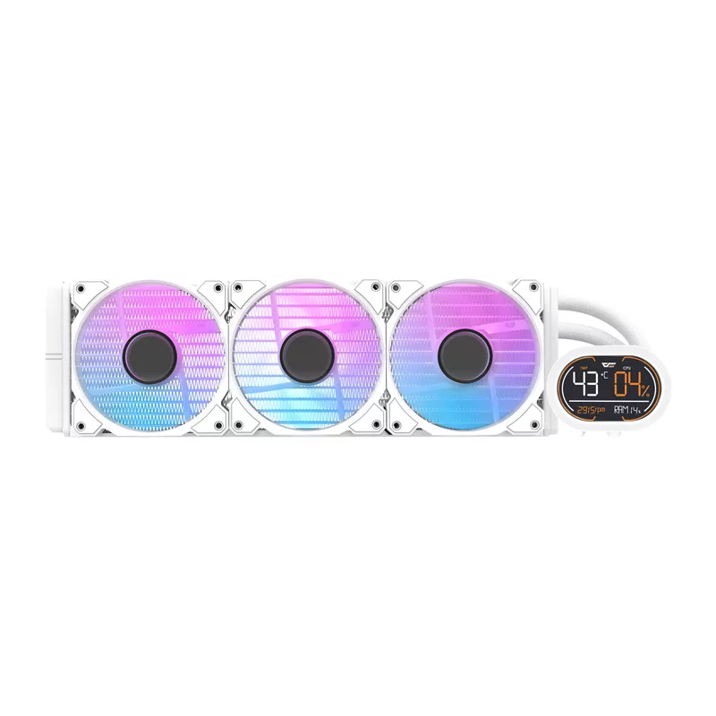 DARKFLASH DH360D White v2 360mm All-in-One šķidruma CPU dzesētājs, ARGB, Balts