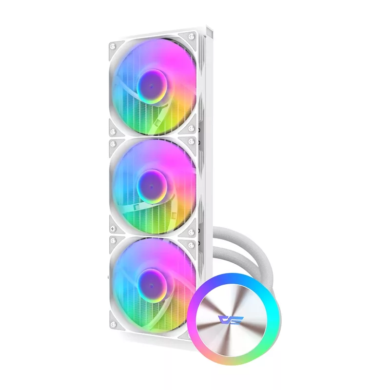 Darkflash DG360 CPU Cooler (White) - 360mm AIO Liquid Cooler with ARGB