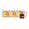 DARKFLASH DE360 White 360mm All-in-One Liquid CPU Cooler ar baltu LED sūkni, 3x120mm PWM ventilatori