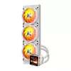 DARKFLASH DE360 White 360mm All-in-One Liquid CPU Cooler ar baltu LED sūkni, 3x120mm PWM ventilatori