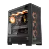 DarkFlash AIRNOVA Mid-Tower datora korpuss melns + 3 x 120mm ARGB ventilatori