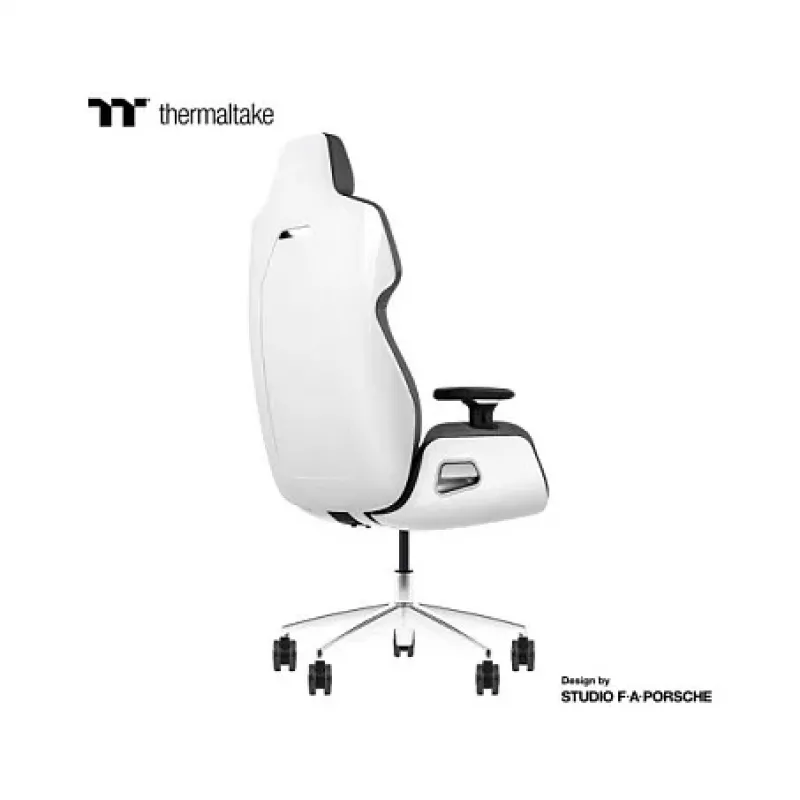 Thermaltake ARGENT E700 Glacier White with Slate Gray Crayon Real Leather Chair