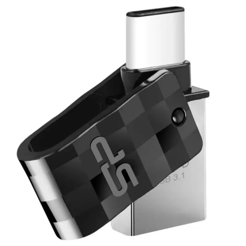 Silicon Power Mobile C31 USB zibatmiņa 16GB USB 3.1 Gen 1 / USB-C Melna